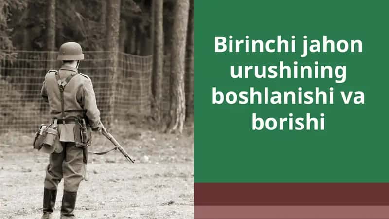 Birinchijahonurushning boshlanishi 1