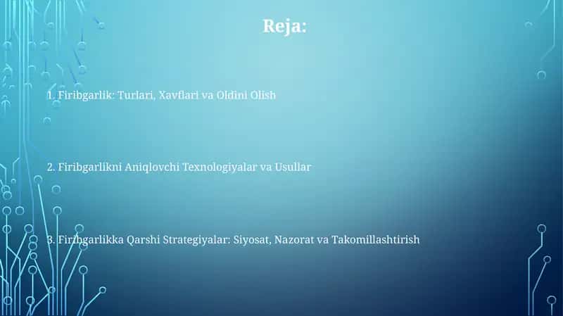 Firibgarlikni Aniqlash va Oldini Olish Strategiyalari 1