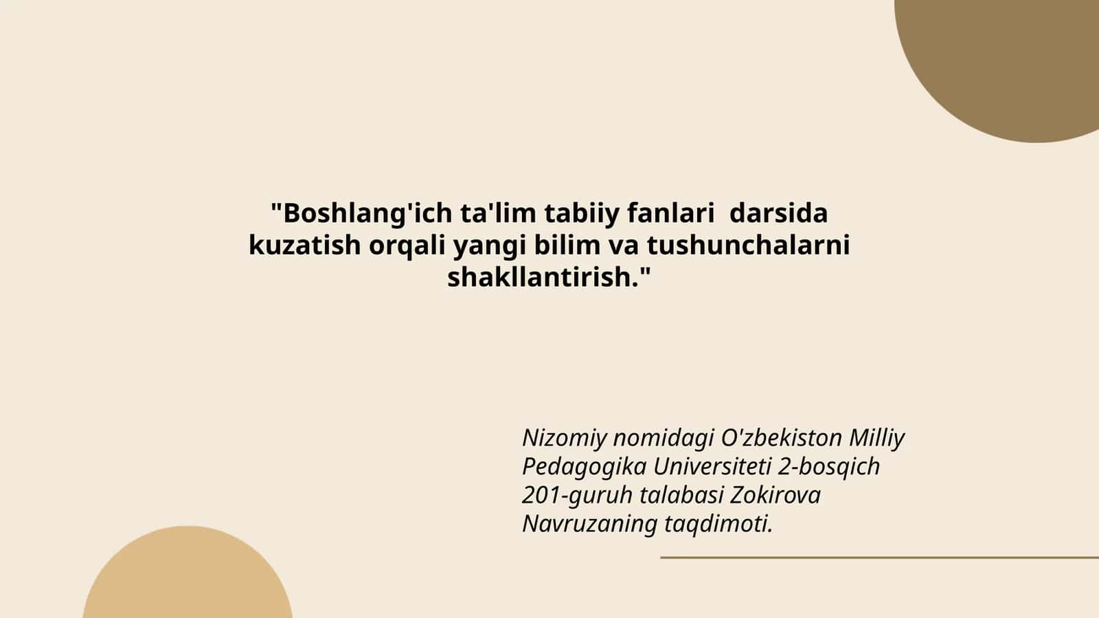 Zokirova Navruzaning taqdimoti 1