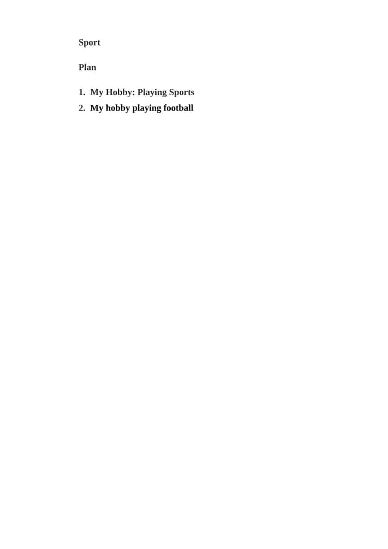 My Hobby: Playing Sports 1