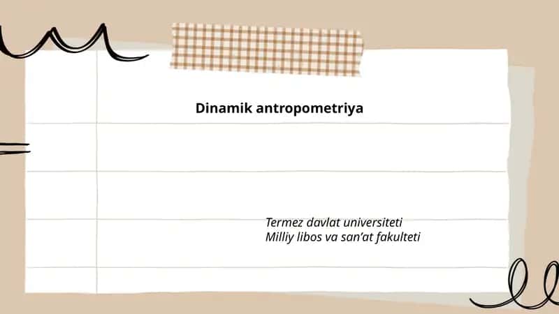 Dinamik antropometriya 1