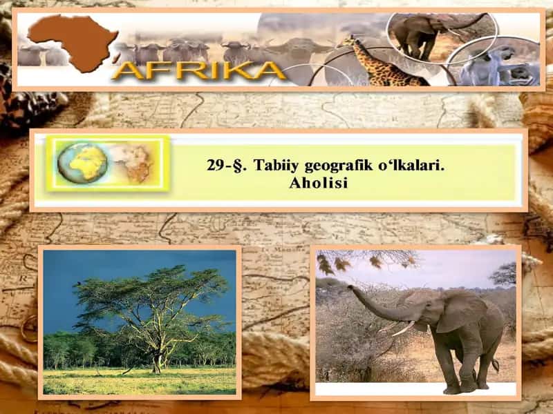 Shimoliy Afrika Tabiiy Geografik sharoitlar 1