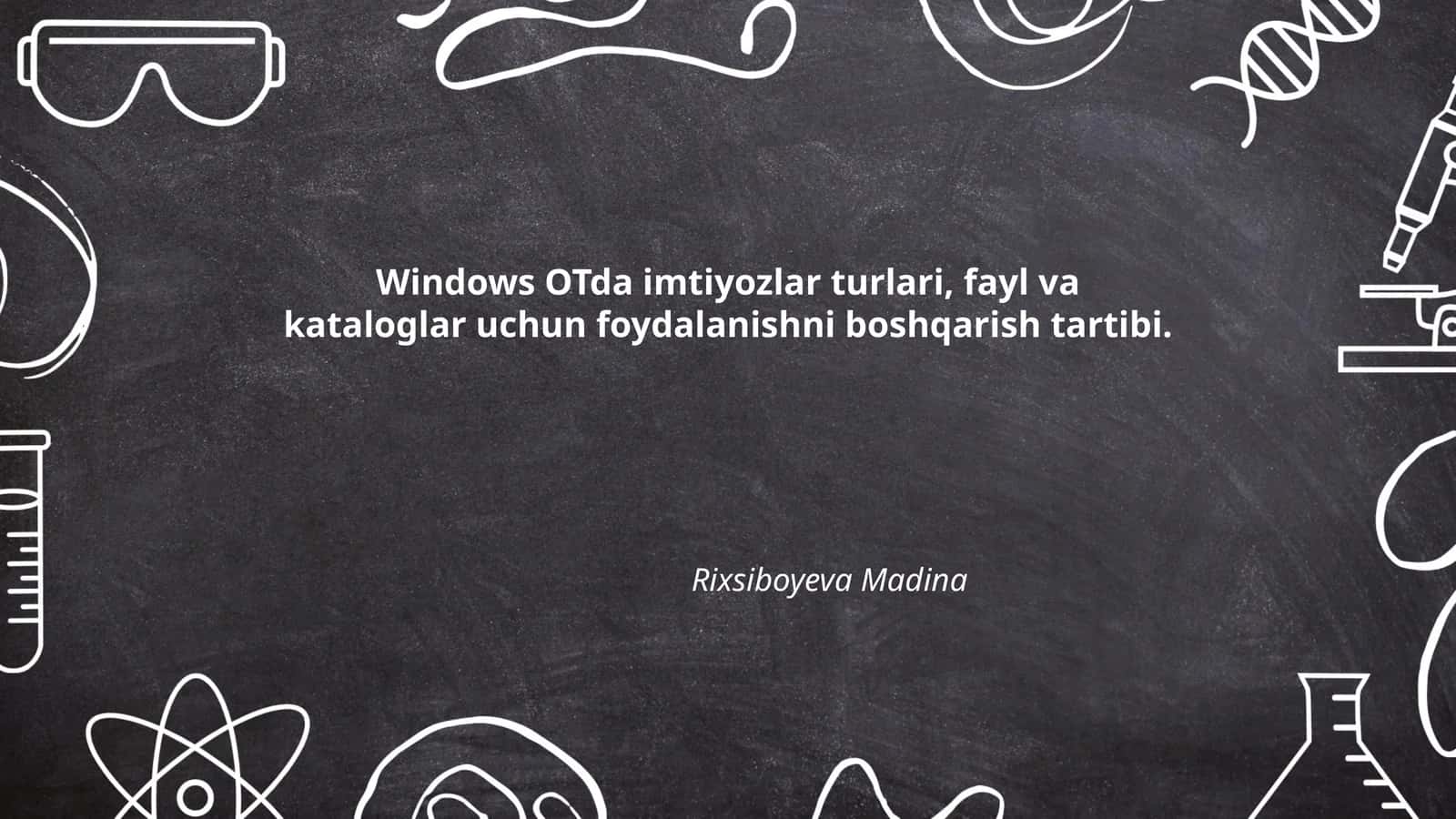 Windows OTda imtiyozlar turlari 1