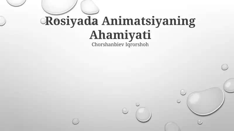 Rossiyada Animatsiyaning Ahamiyati 1