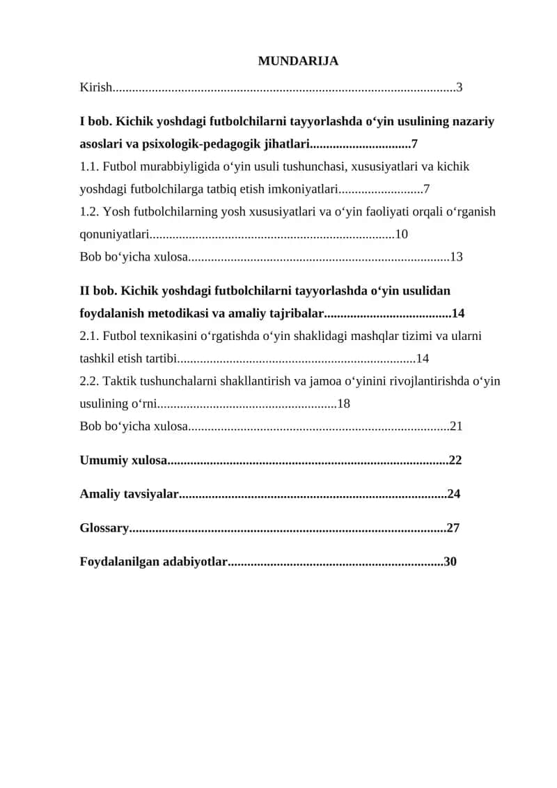 Kichik yoshdagi futbolchilarning texnik-taktik harakatlarini shakllantirishda oʻyin metodikasining samaradorligi 1