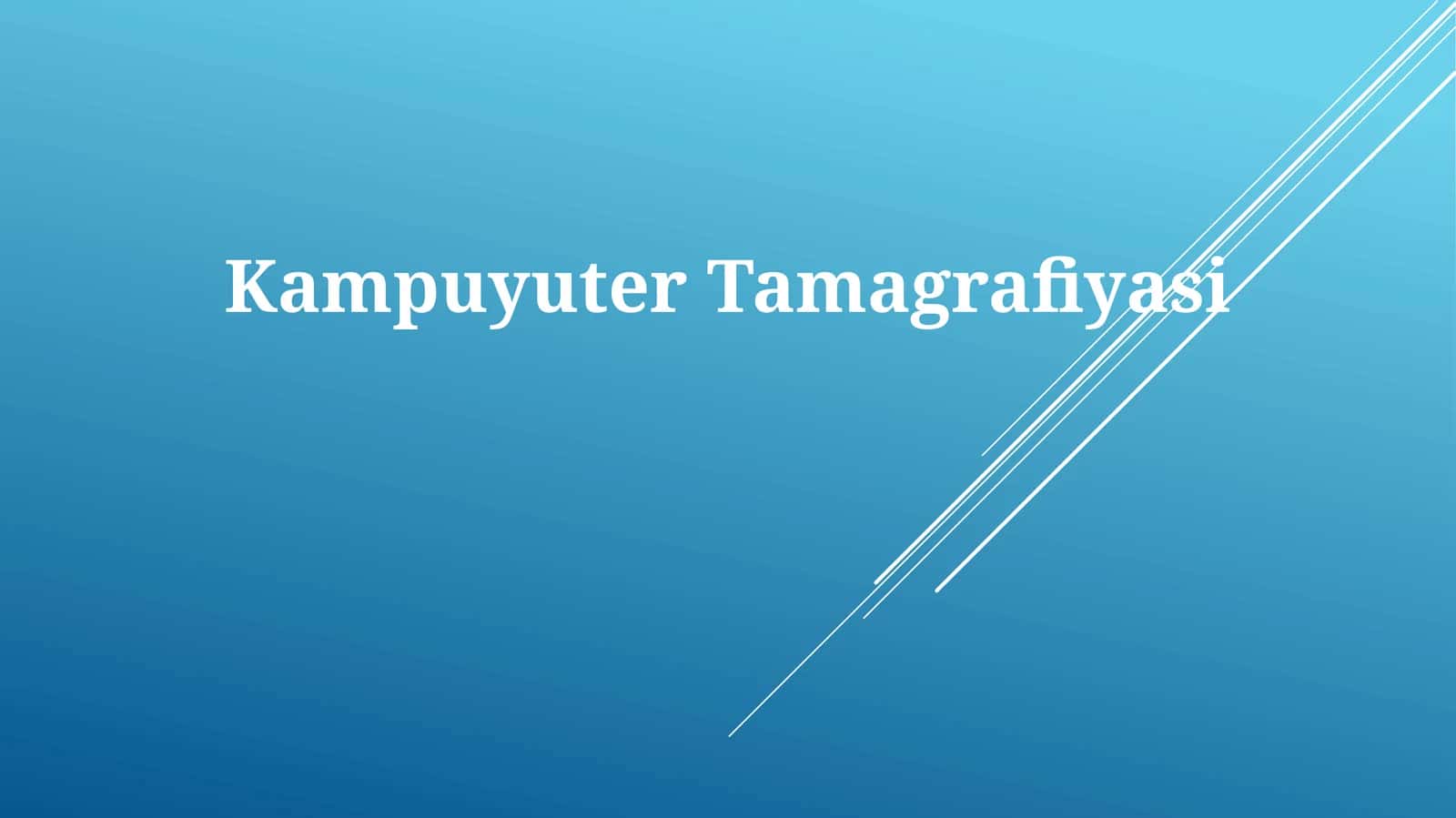 Kampuyuter Tamagrafiyasi 1