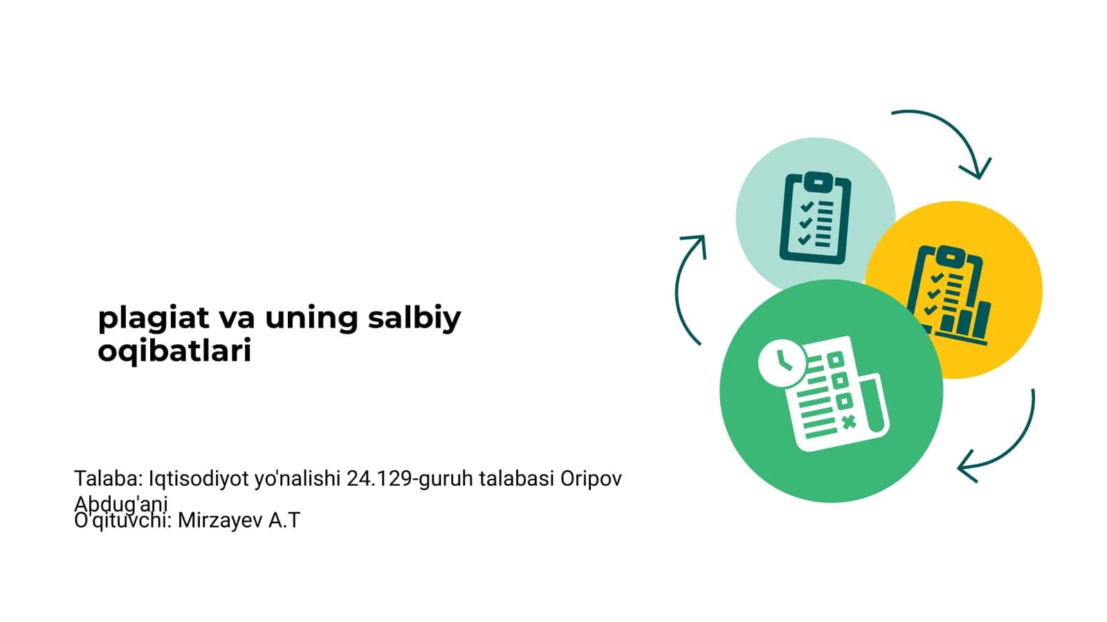 Plagiat va uning salbiy oqibatlari 1