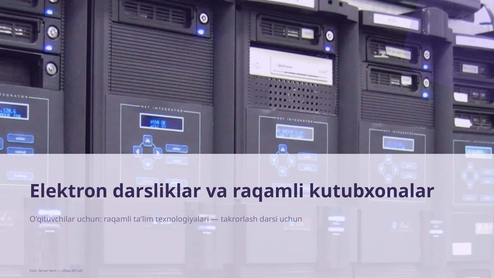 Elektron darsliklar va raqamli kutubxonalar 1