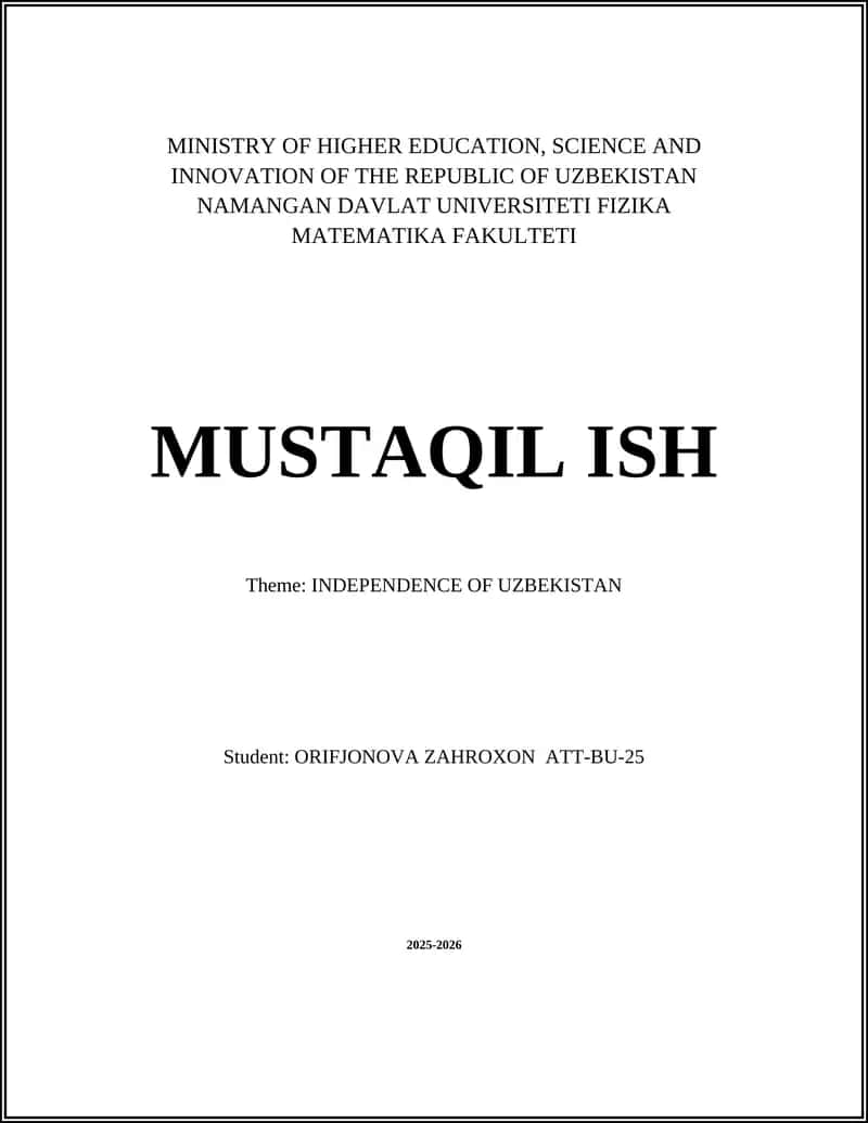 Declaration of Independence of Uzbekistan 1