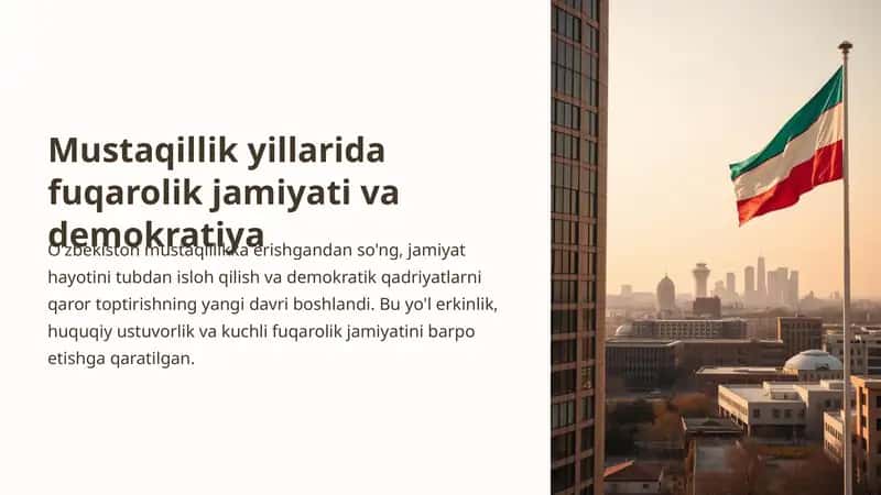 Mustaqillik yillarida fuqarolik jamiyati va demokratiya 1