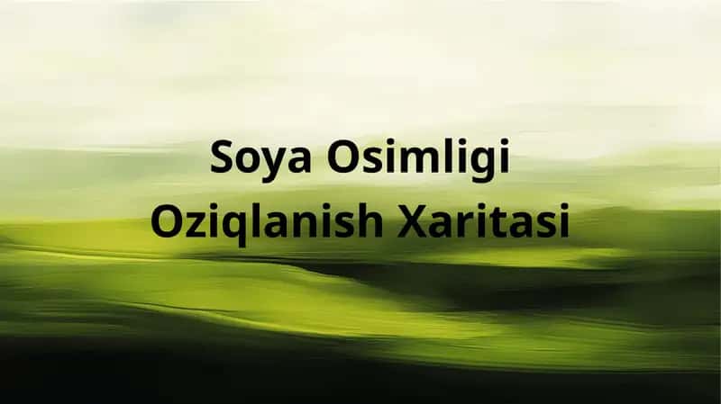 Soya oʻsimligi oziqlantirish 1