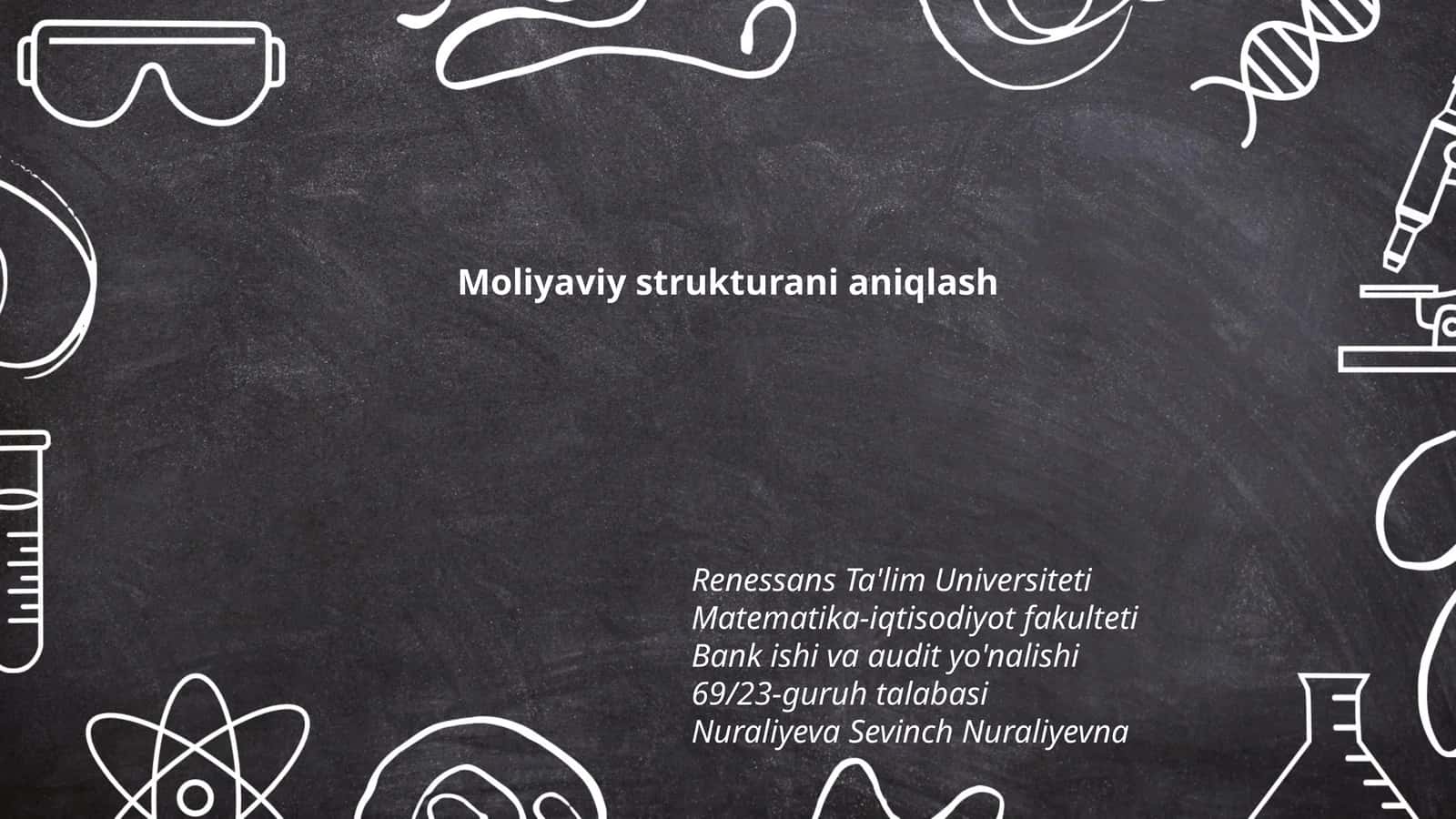 Moliyaviy strukturani aniqlash 1