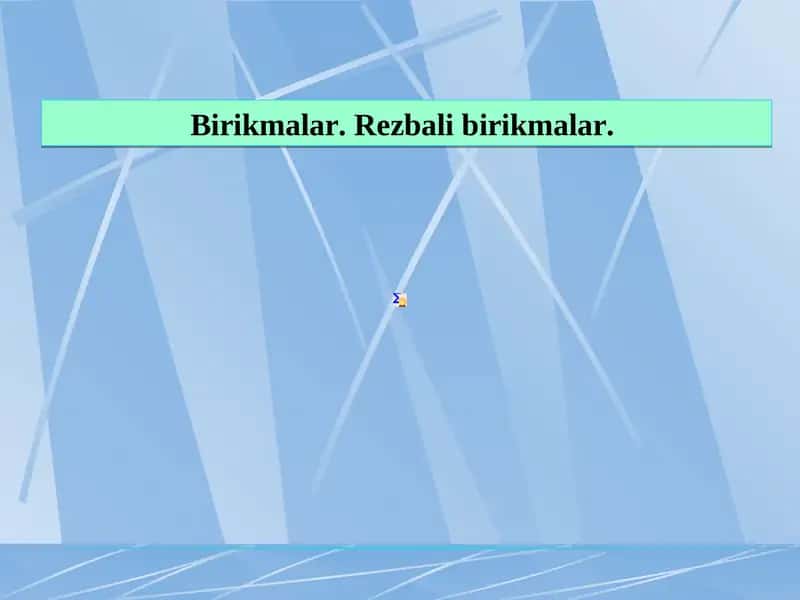 Birikmalar. Rezbali birikmalar. 1