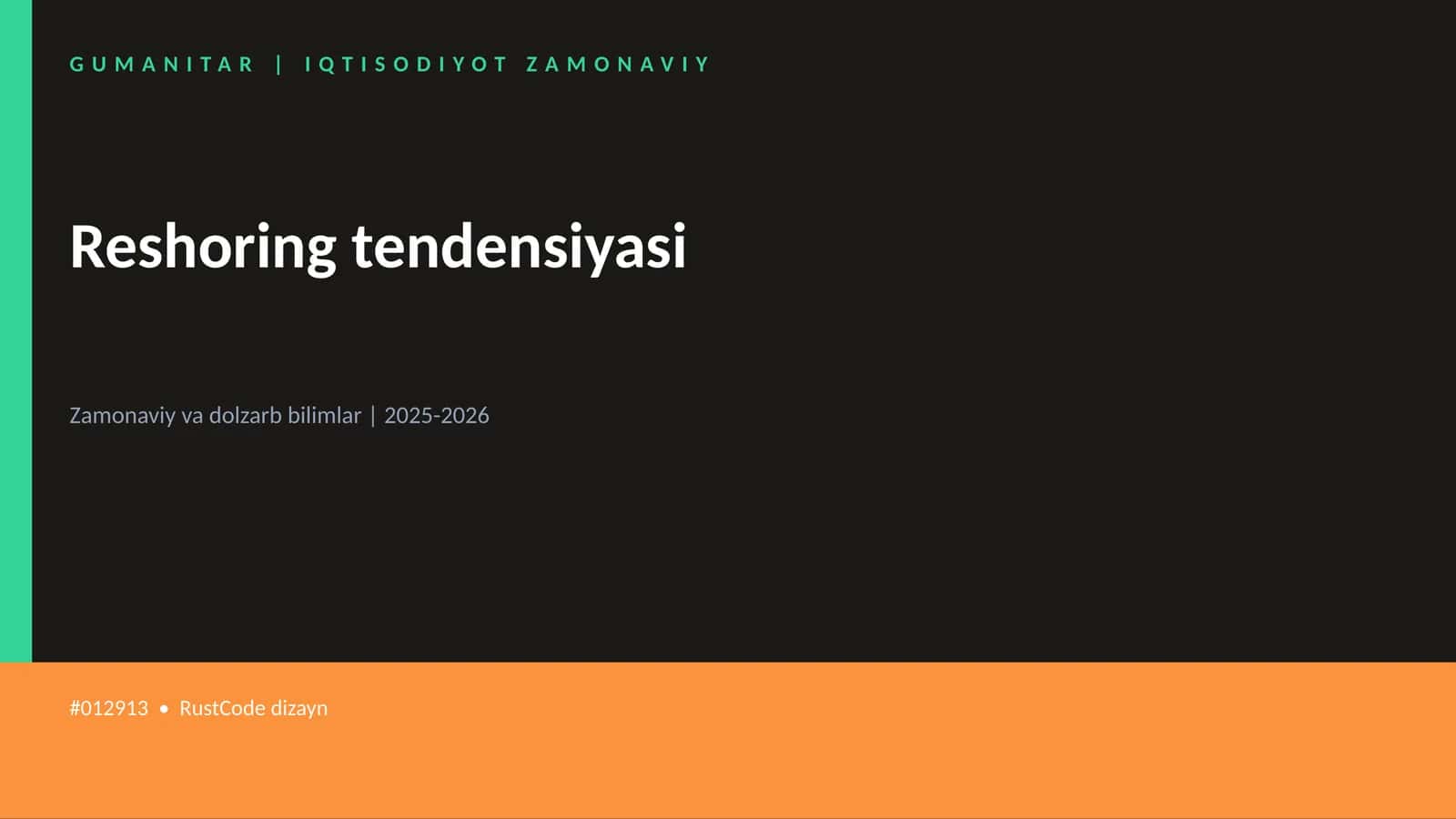 Reshoring tendensiyasi 1