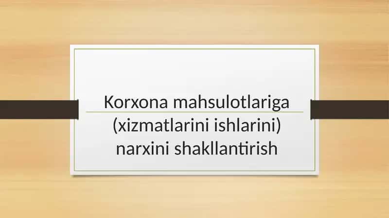 Narxning iqtisodiy mohiyati va turlari 1