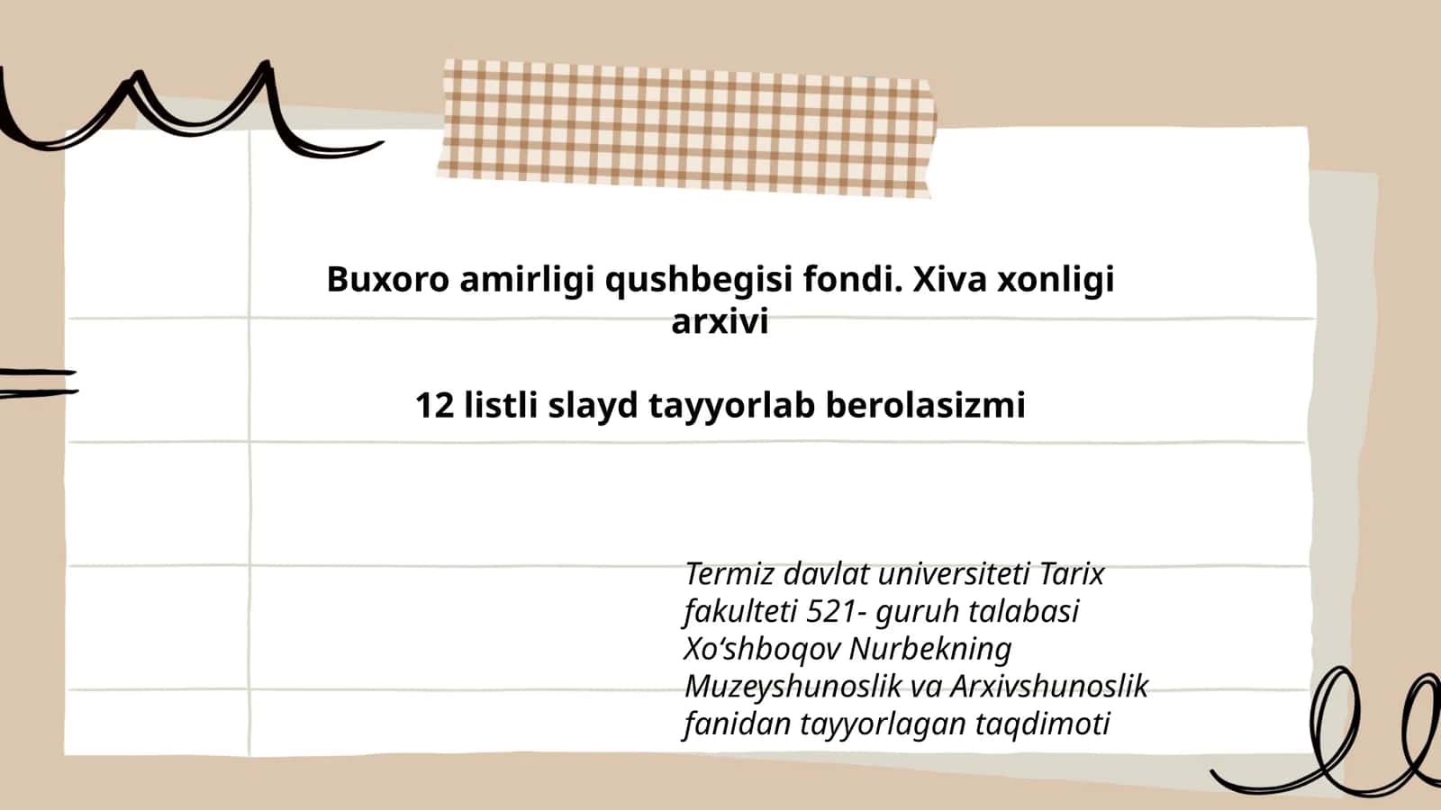 Xiva xonligi arxivi 1