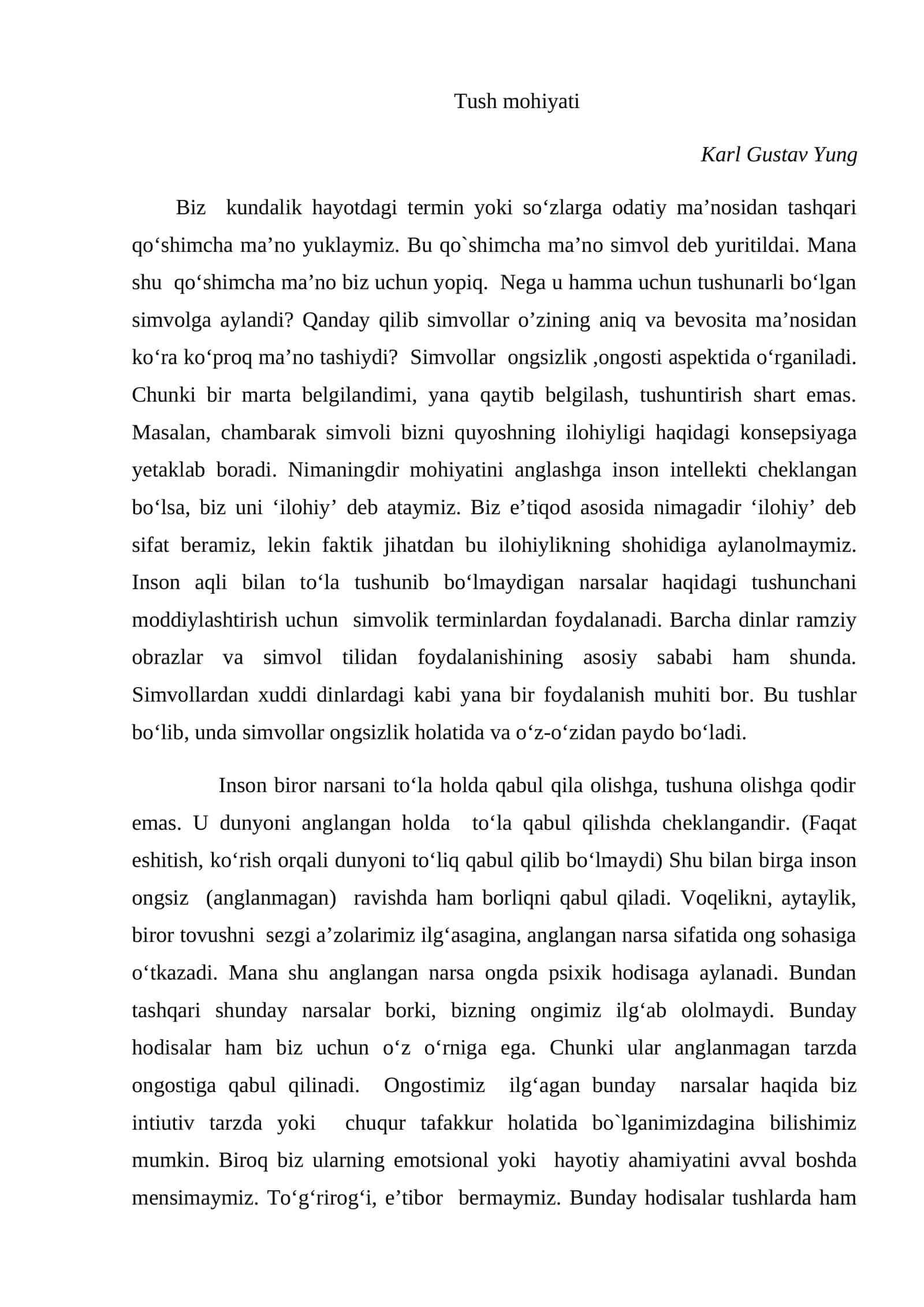 Tush mohiyati 1