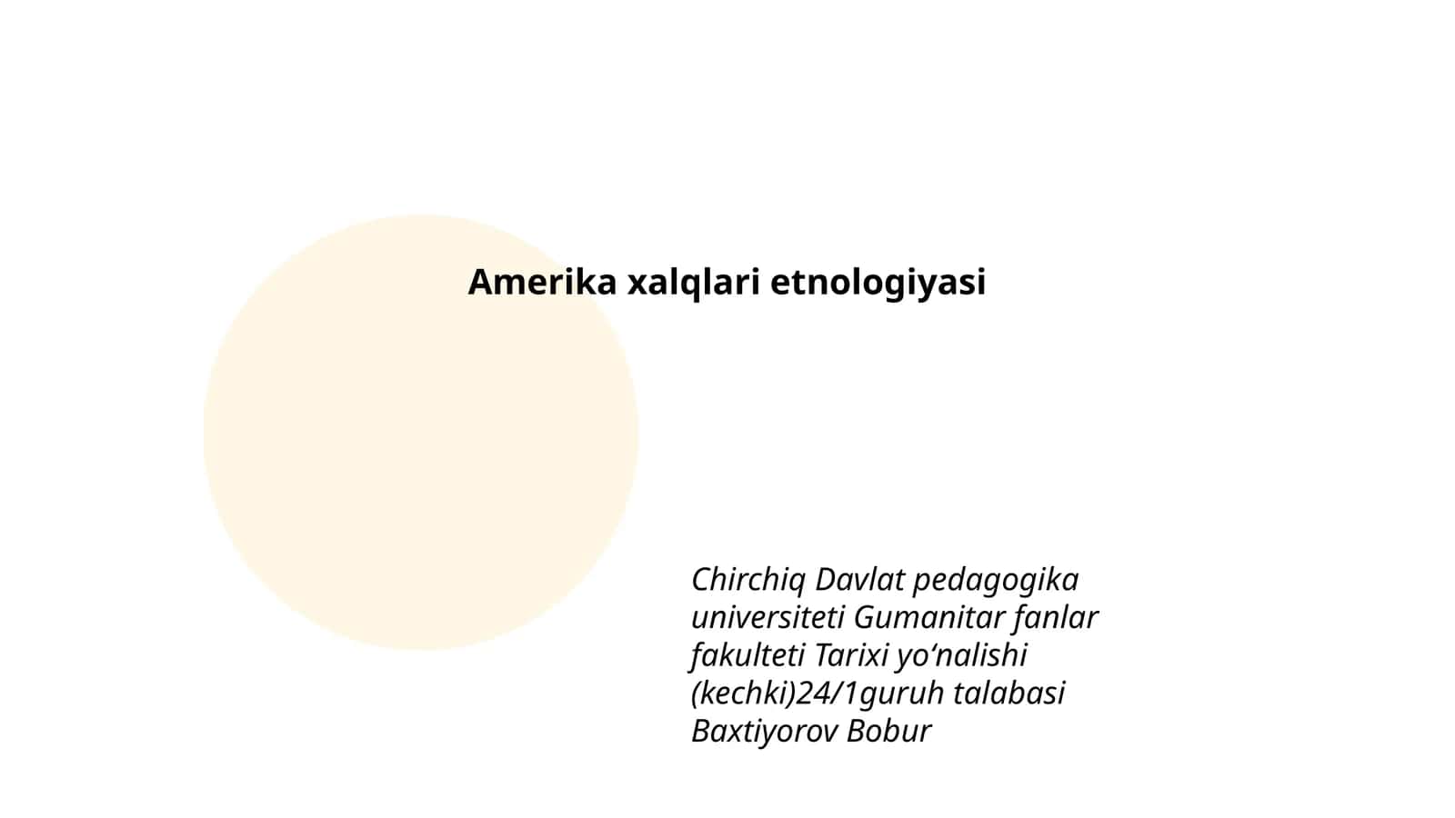 Amerika xalqlari etnologiyasi 1