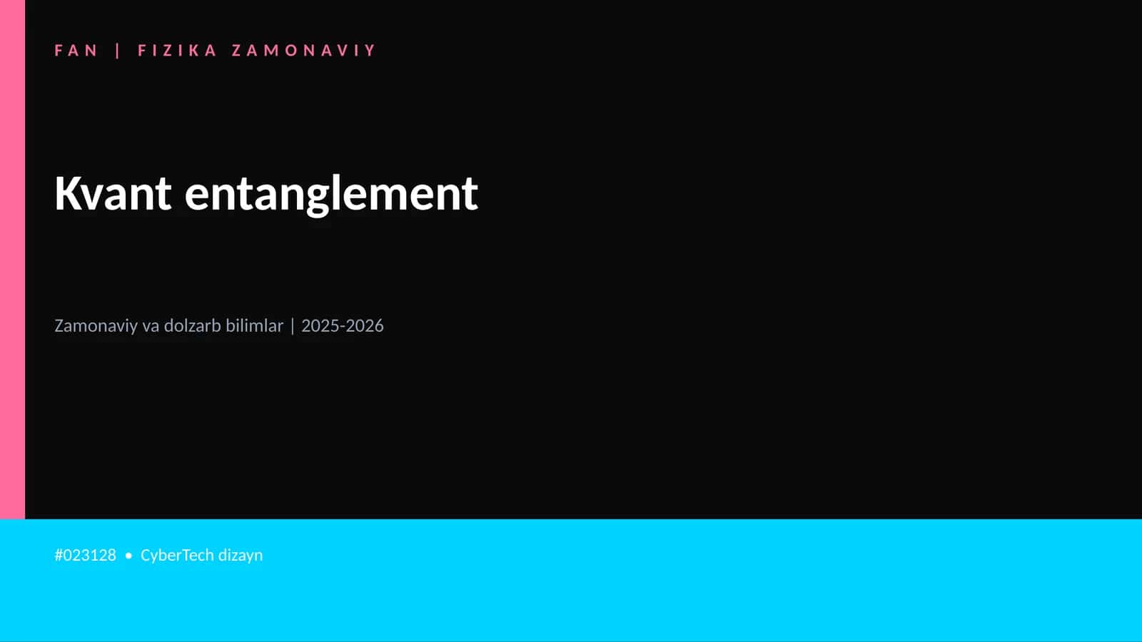 Kvant entanglement 1