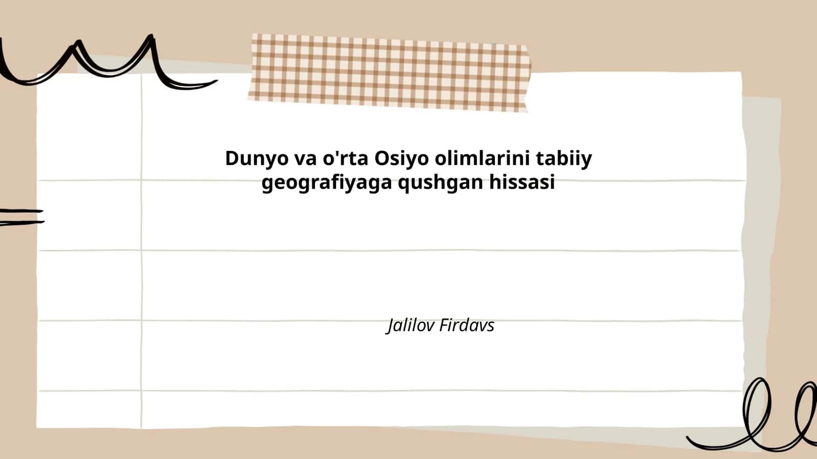 Al-Biruniyning geografiyaga qo'shgan hissasi 1