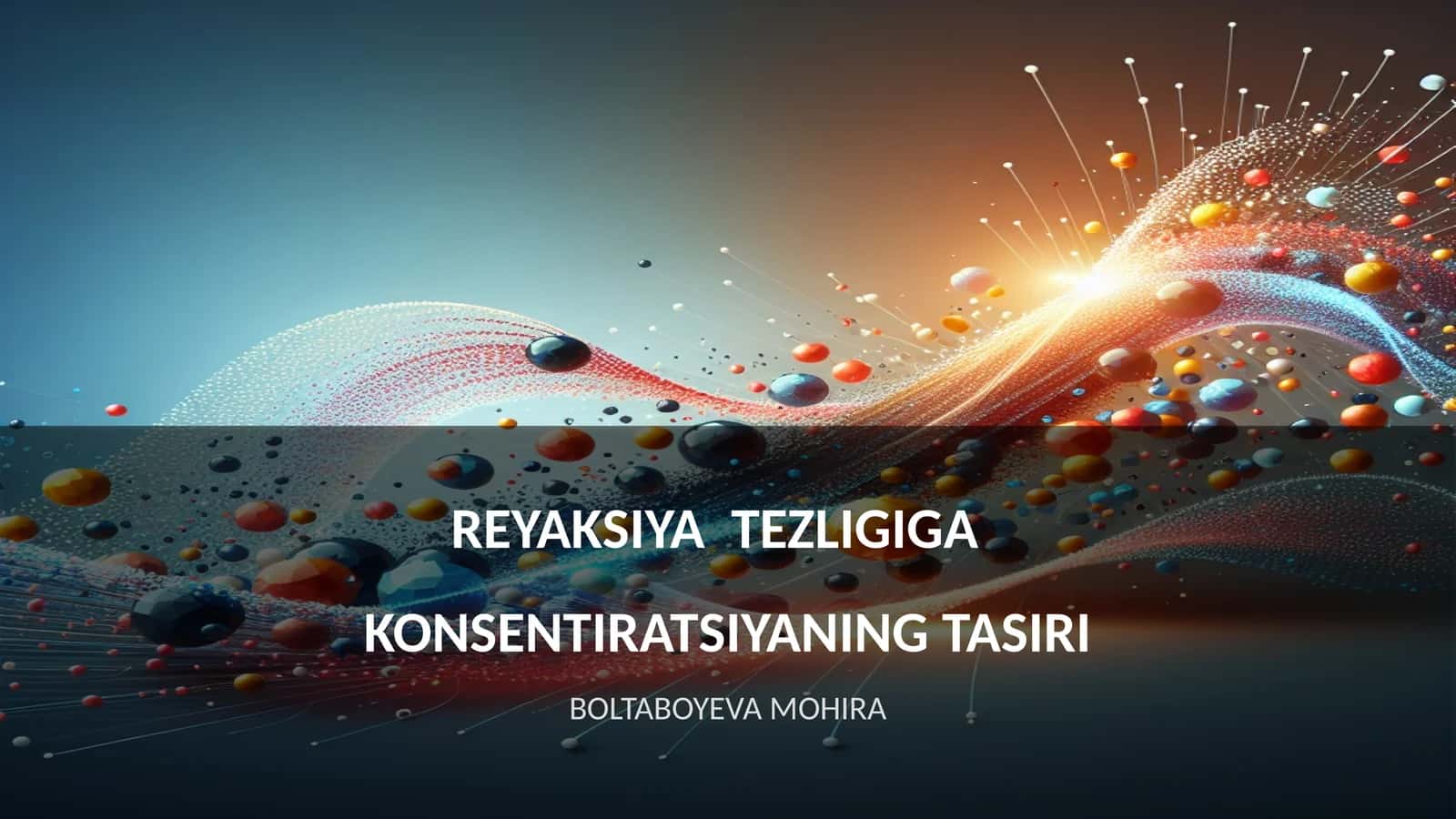 REYAKSIYA TEZLIGIGA KONSENTIRATSIYANING TASIRI 1