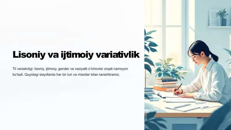 Lisoniy va ijtimoiy variativlik 1