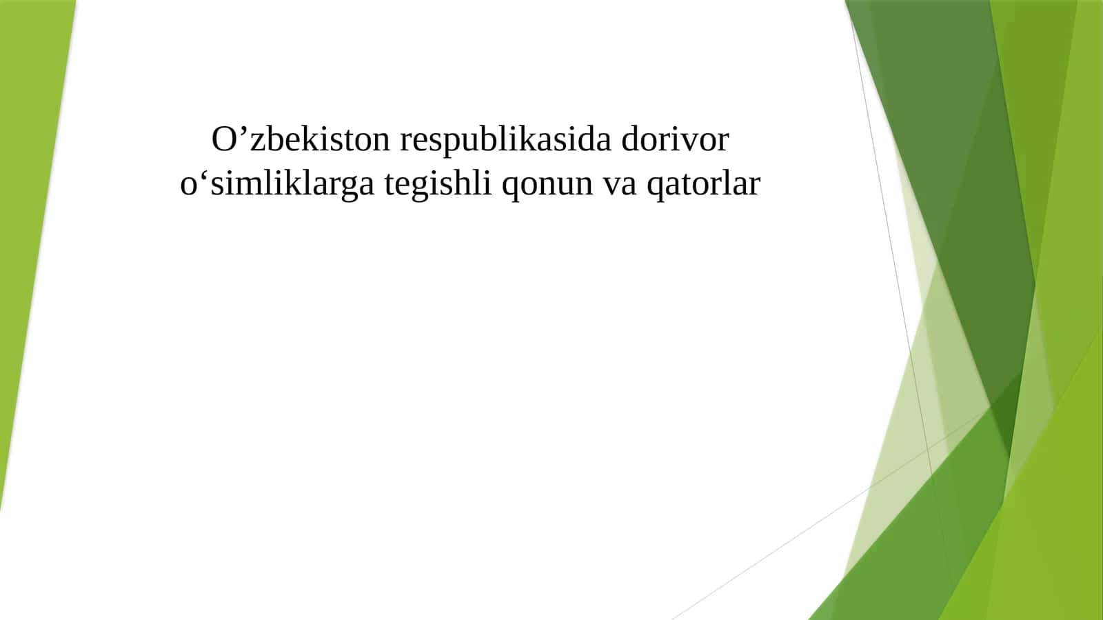Dorivor o'simliklarni muhofaza qilish 1