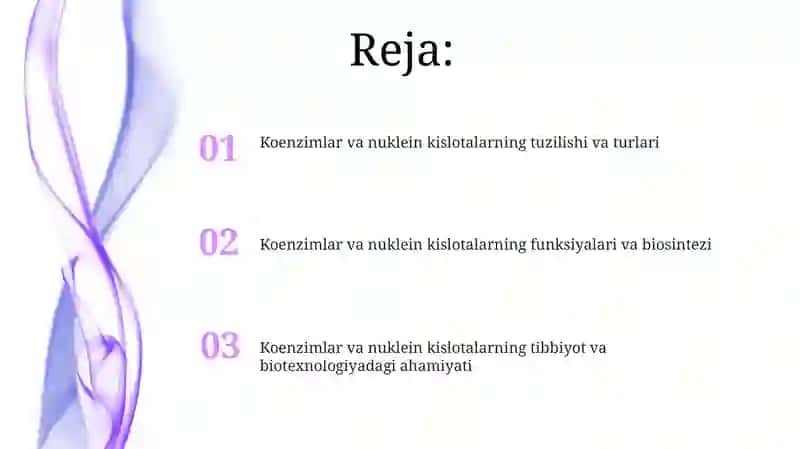 Kofermentlar va nuklen kislotalarning tuzulishi 2