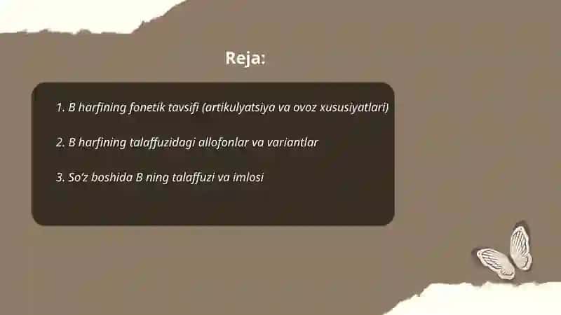 B harfining talaffuzi va imlosi 2