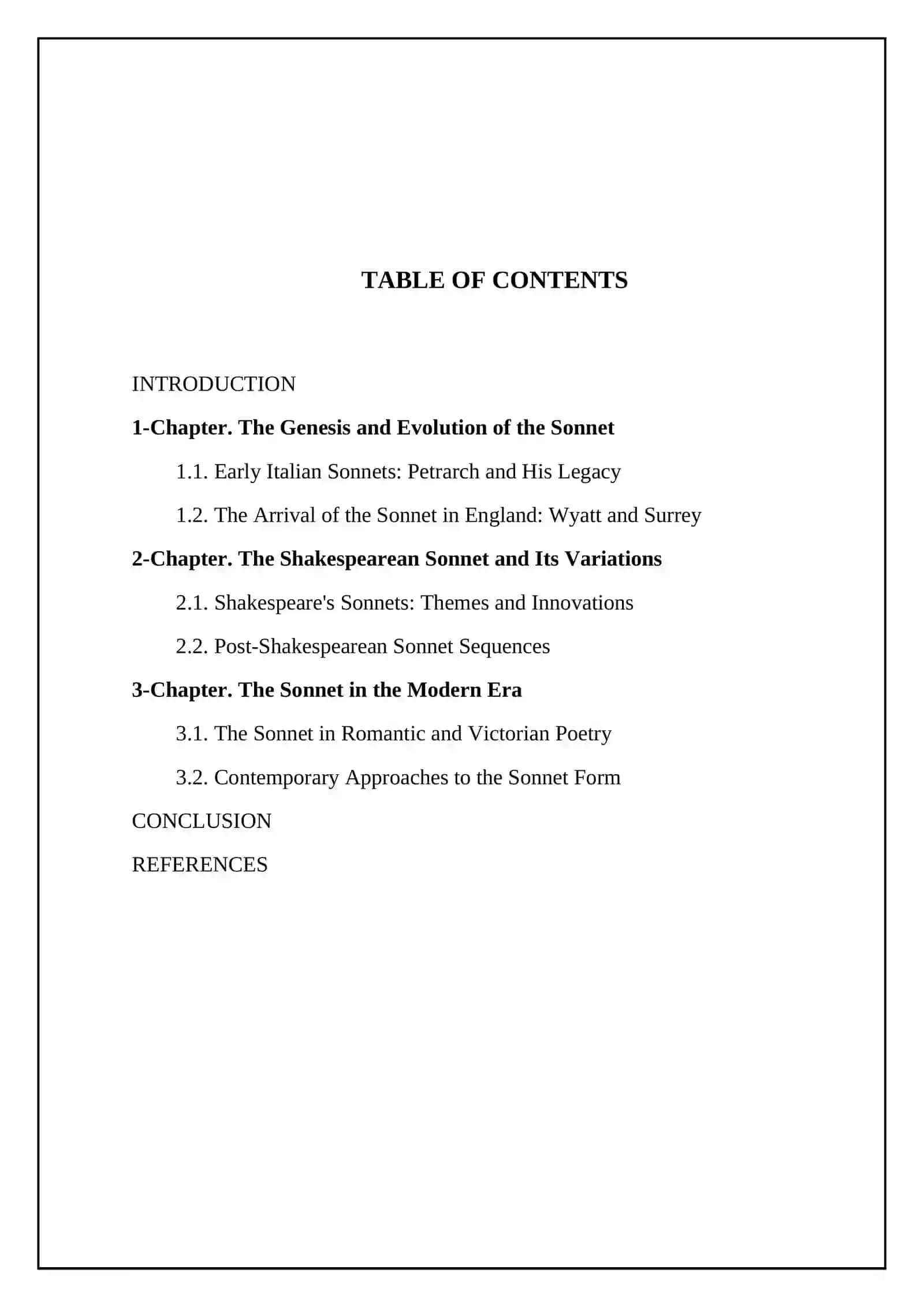 Sonets in English literature 2