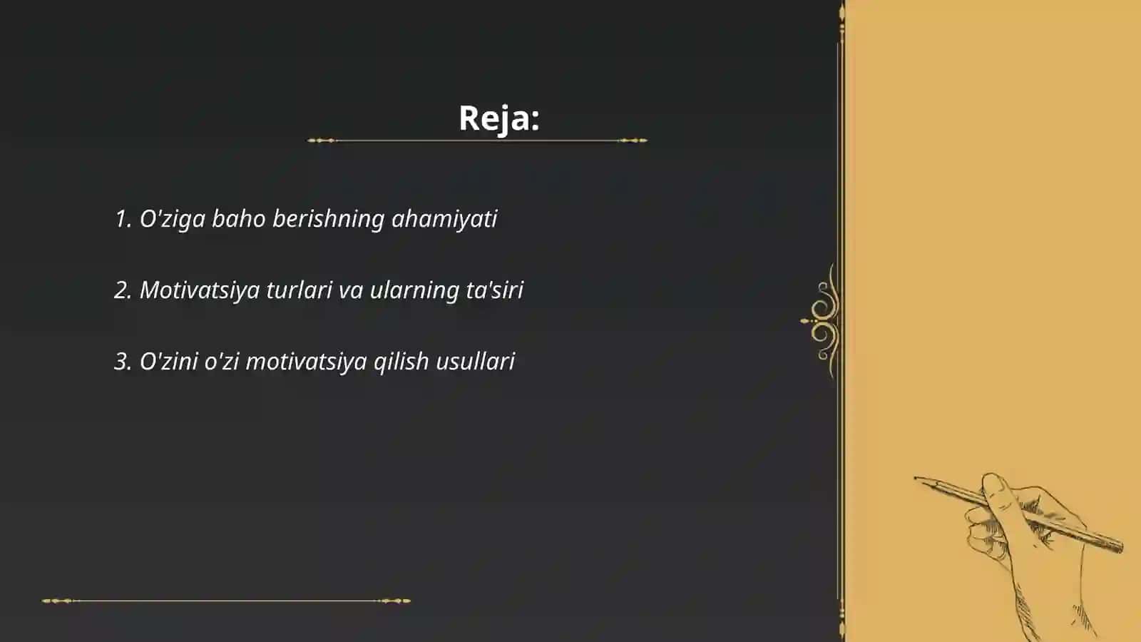 O'zini o'zi baxolash va motivatsiya 2