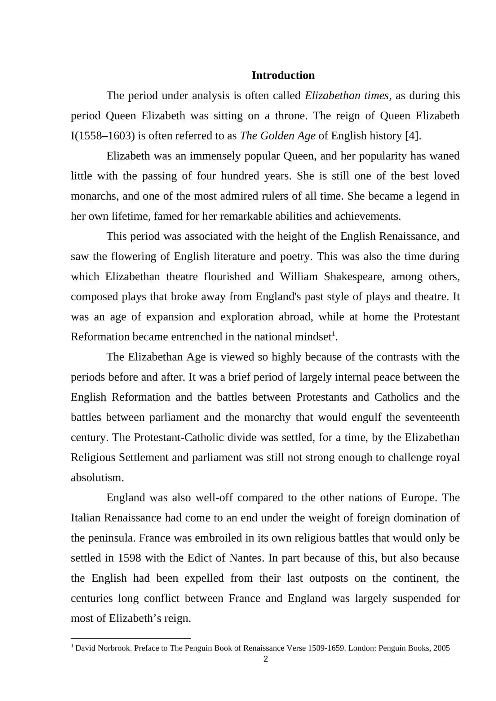 RENAISSANCE IN ENGLISH LITERATURE 2