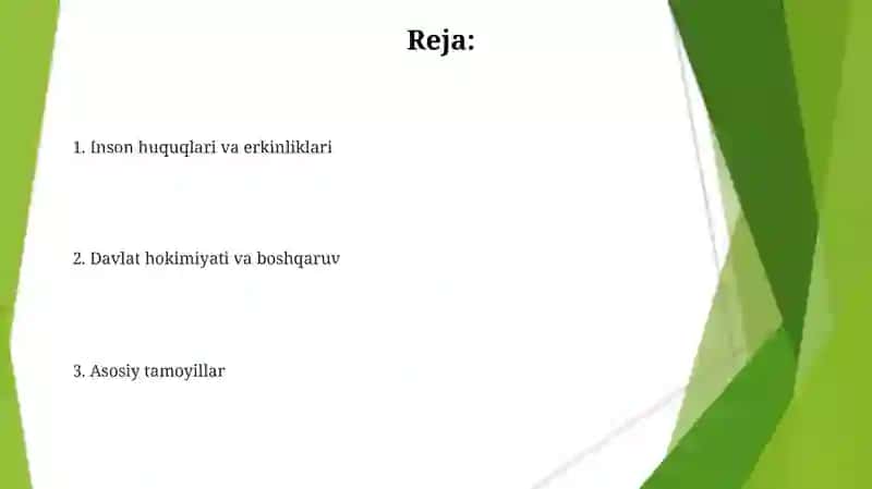 O'zbekiston Respublikasining Konstitutsiyasi 2