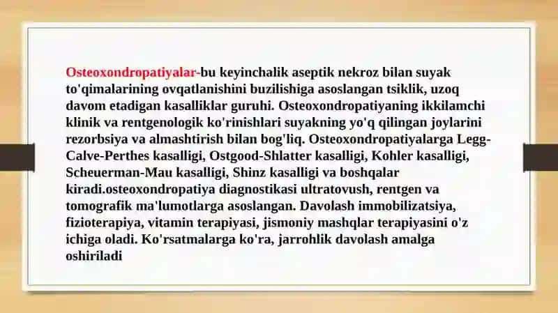 Osteoxondropatiyasi 2
