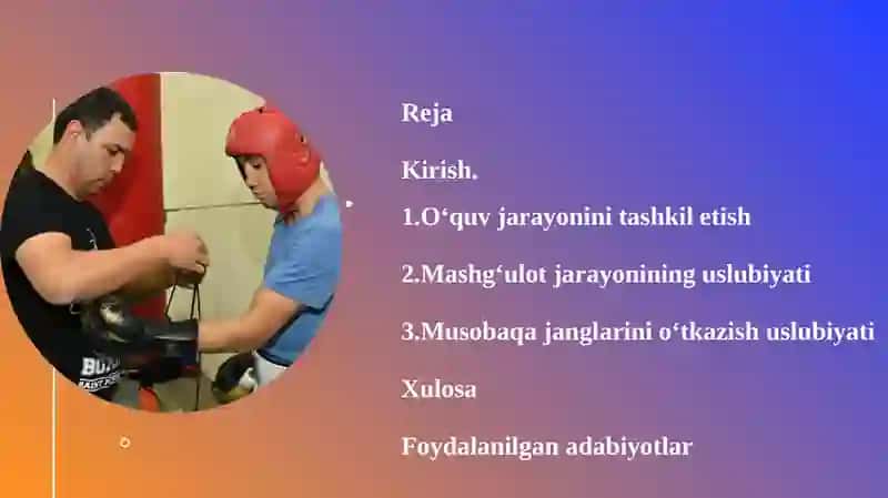 O‘quv, Mashg‘ulot va Musobaqa 2