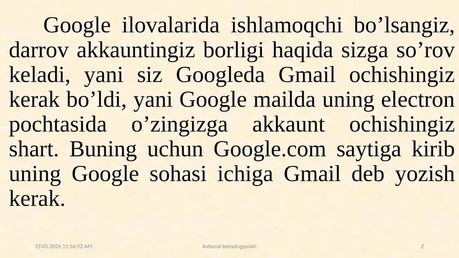 Google hujjatlari 2