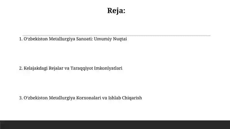 Oʻzbekistonda metallurgiya sanoati 2