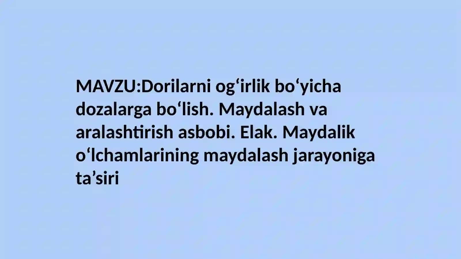 Farmasevtik texnologiya 2