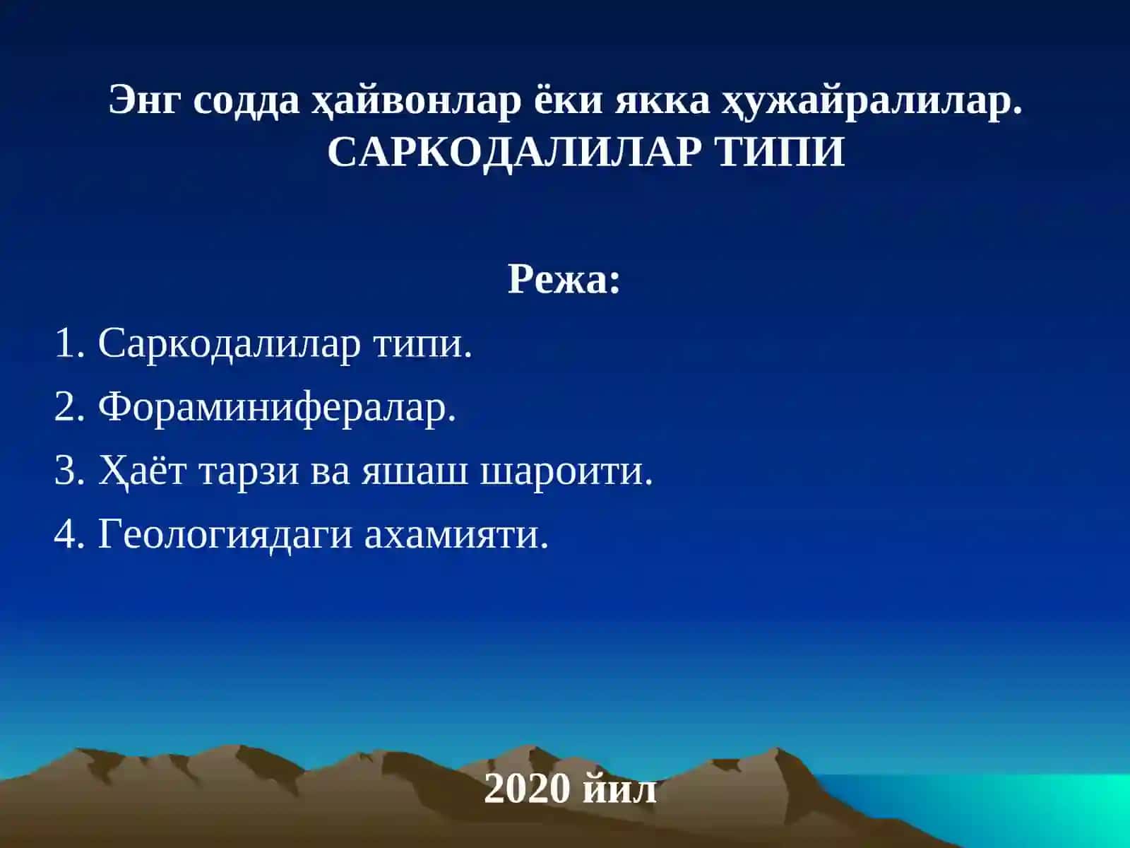 Саркодалилар Типи 2