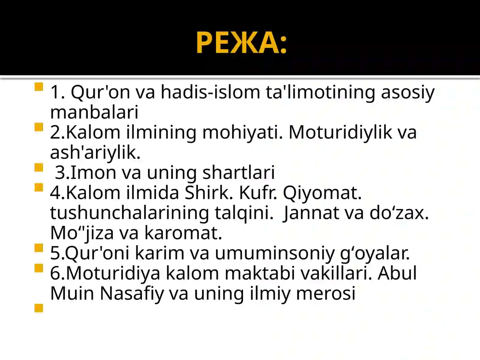 Islom ta'limoti asoslari 2