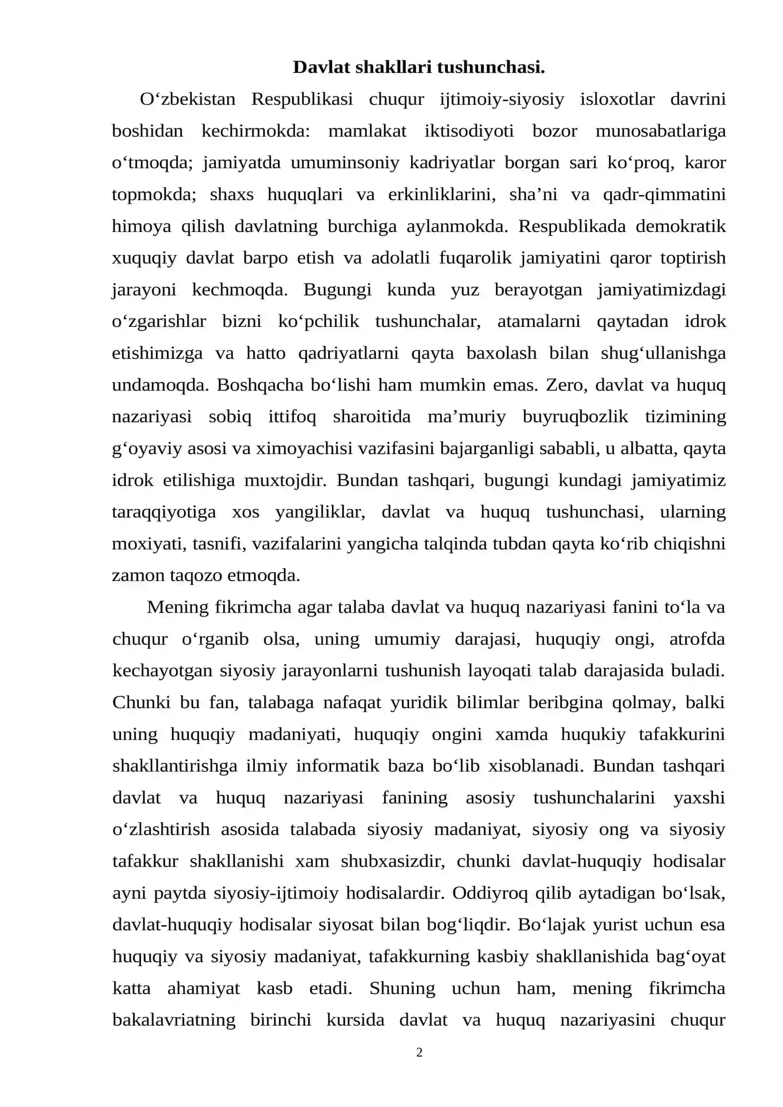 Davlat boshqaruv shakli 2