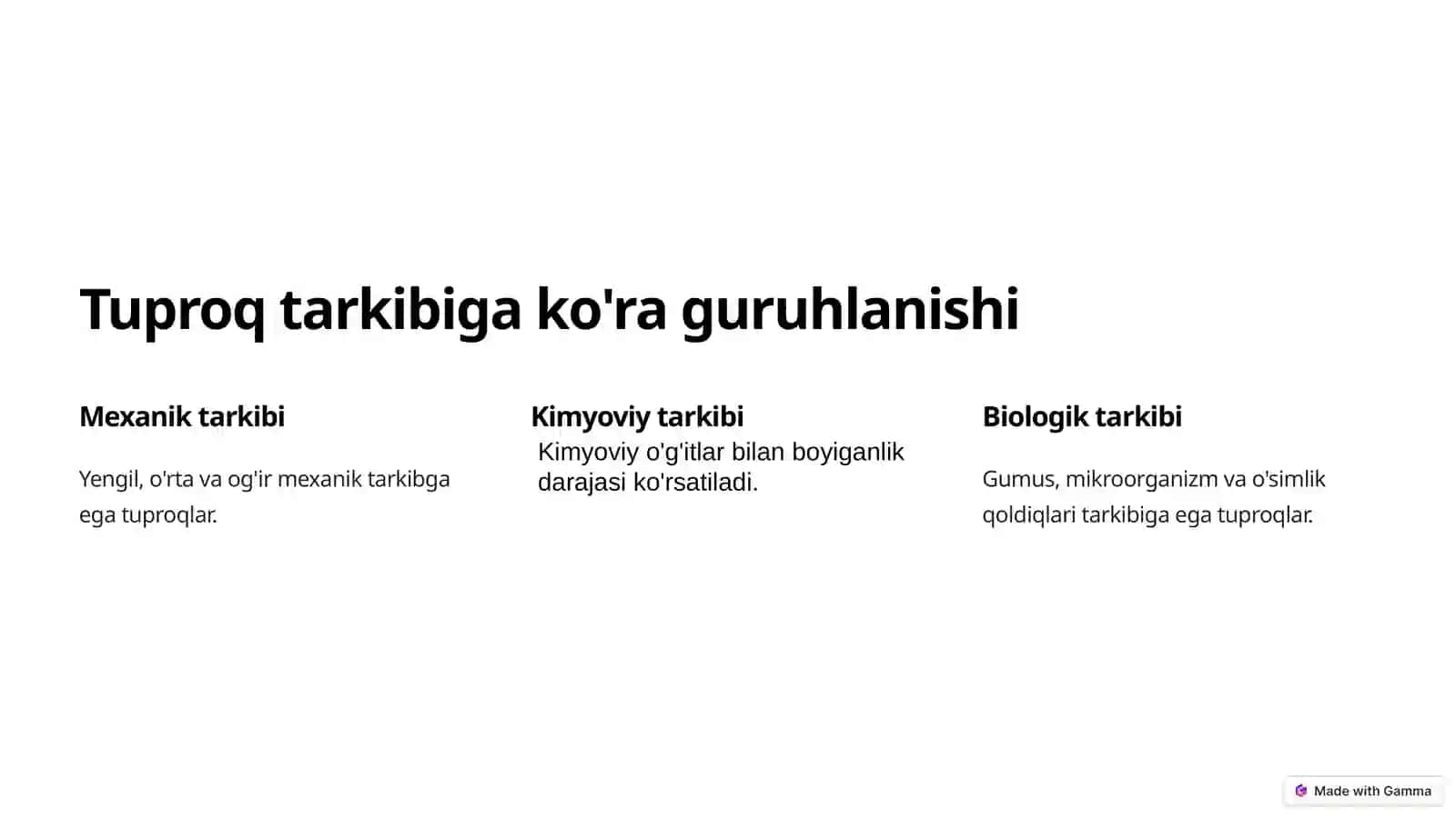 Turli tuproq tiplari 2