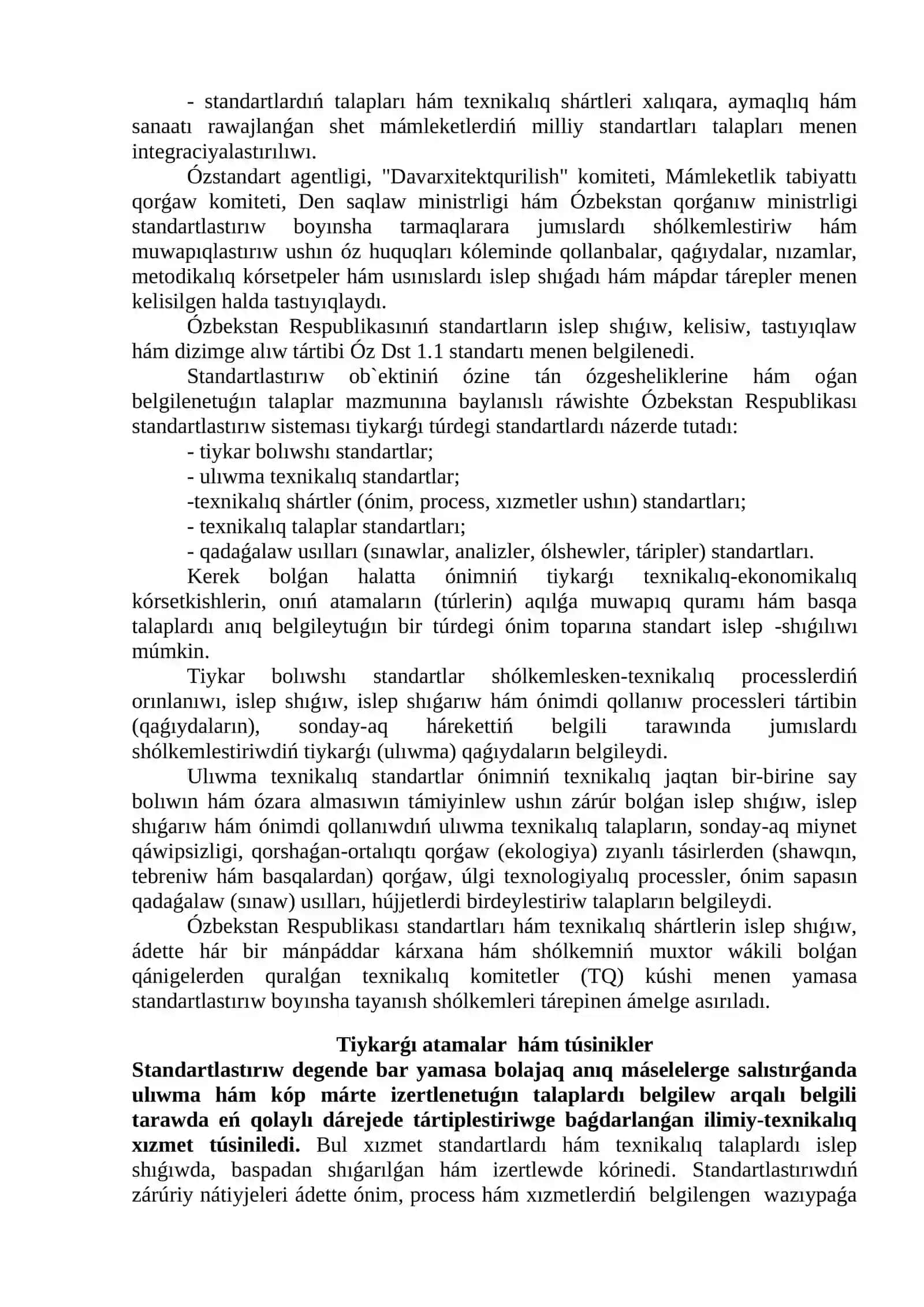 StandartlardíŃ Túrleri Hám Toparlari 2
