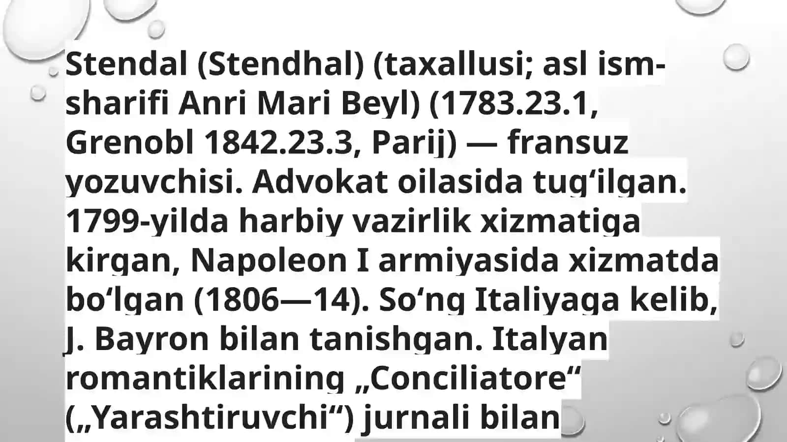 Stendal hayoti va ijodi 2