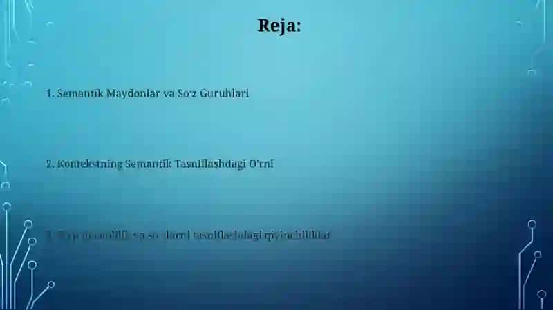 So'zlarning turkumlarga ajratish manaviy omil 2