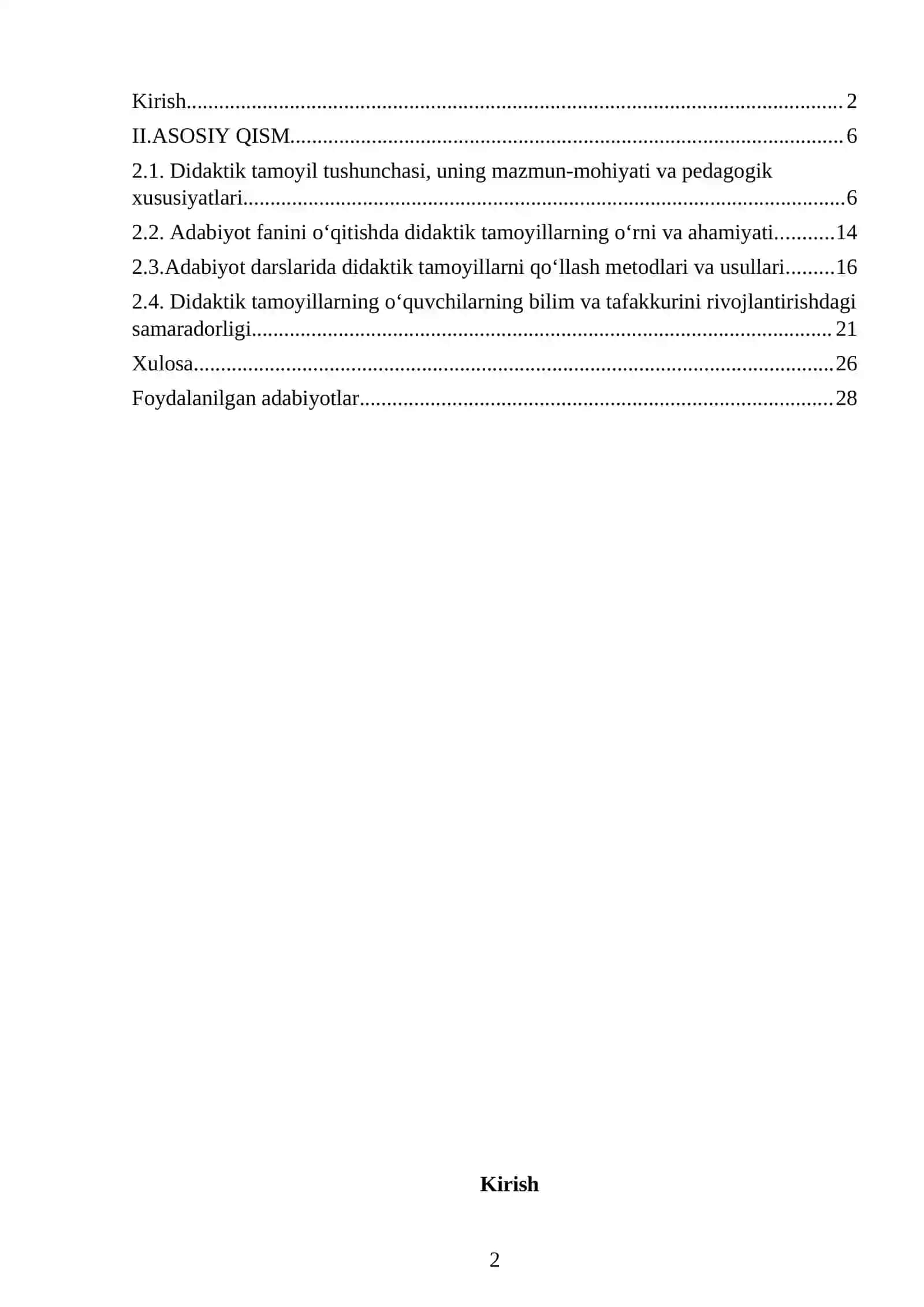 ADABIYOT FANINI OʻQITISHDA DIDAKTIK TAMOYILLARNING ROʻLI 2
