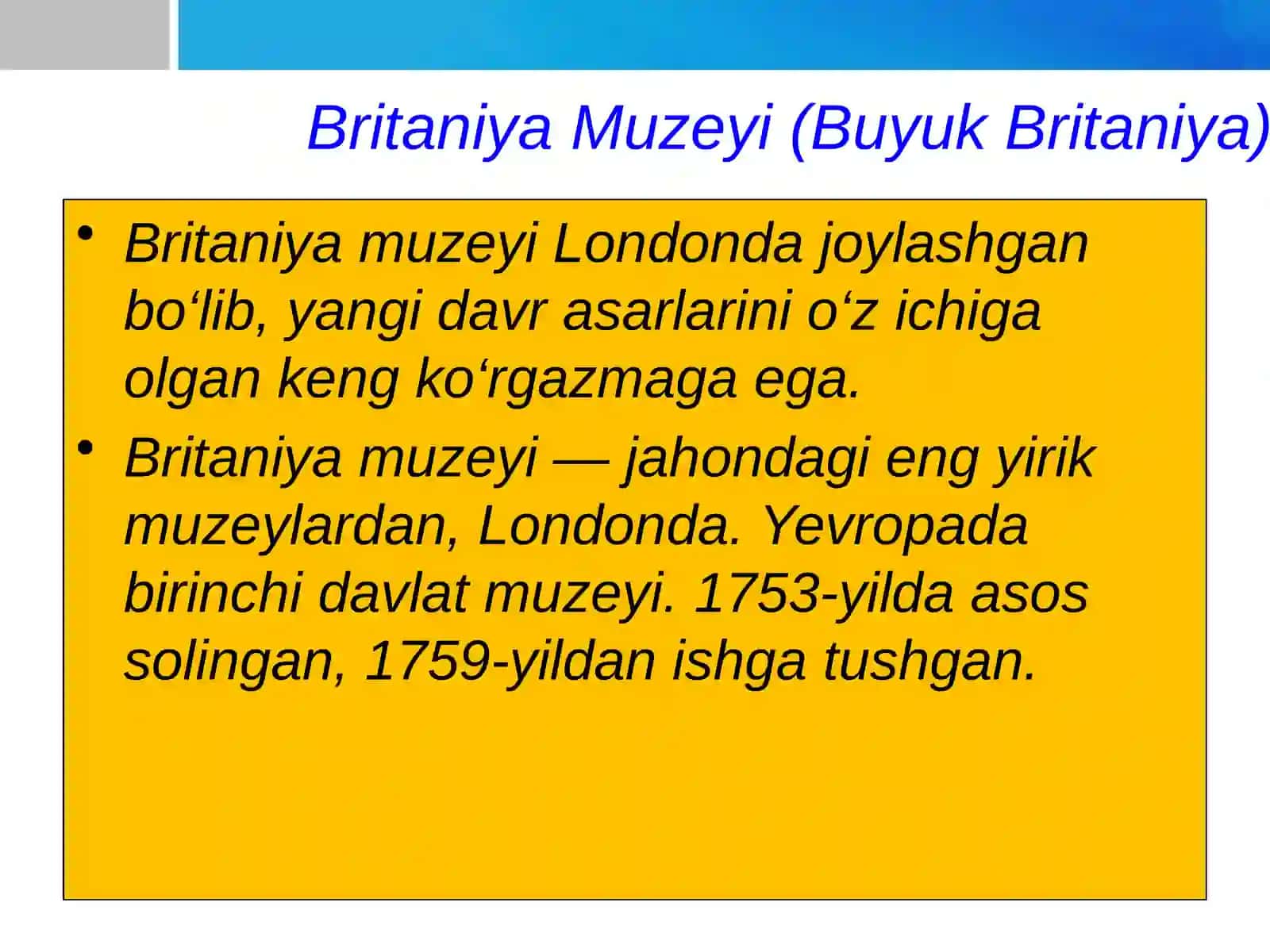 Britaniya Muzeyi (Buyuk Britaniya)mashhur muzeylar 2