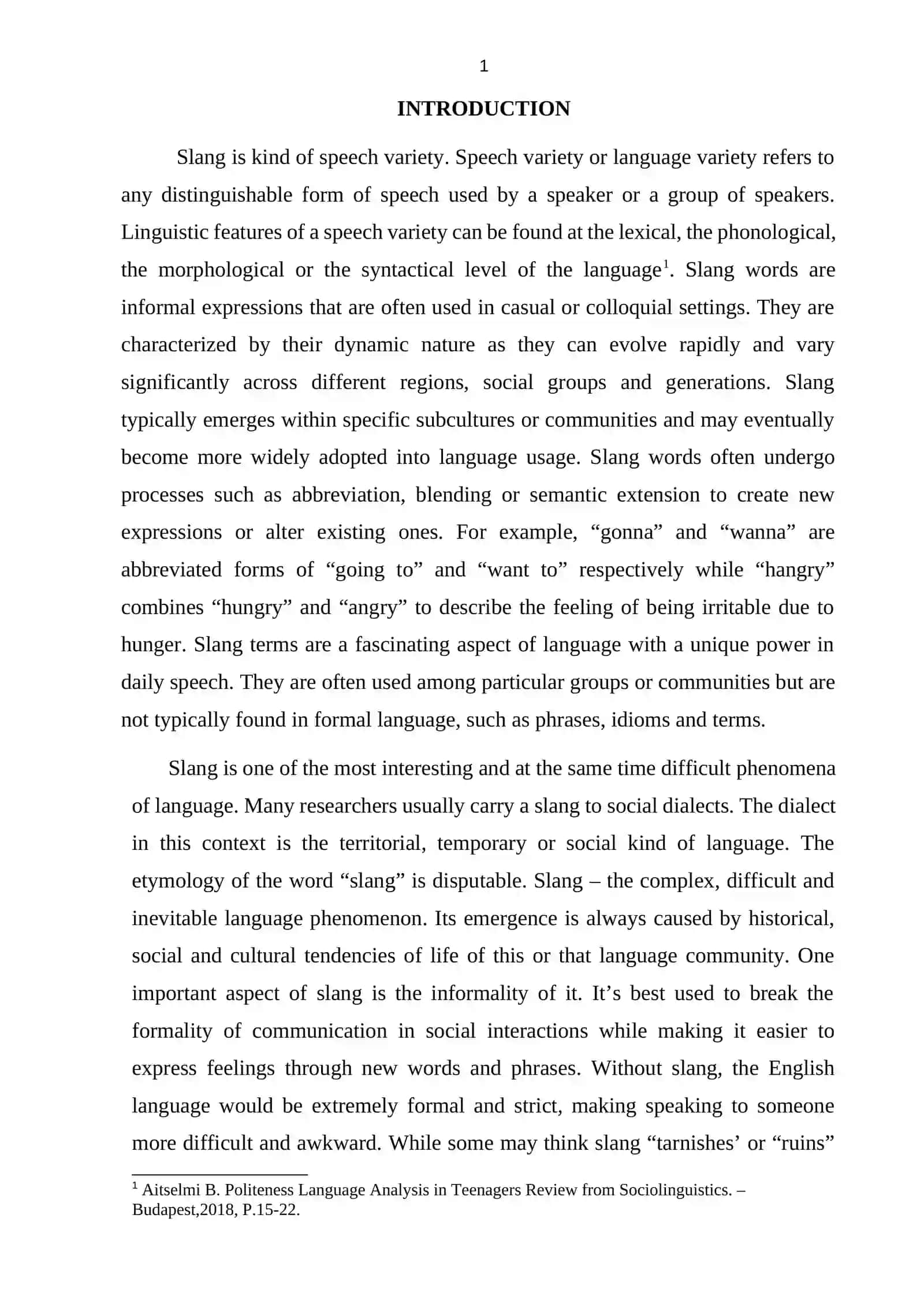 Slangs and its role in modern Lexicology 2