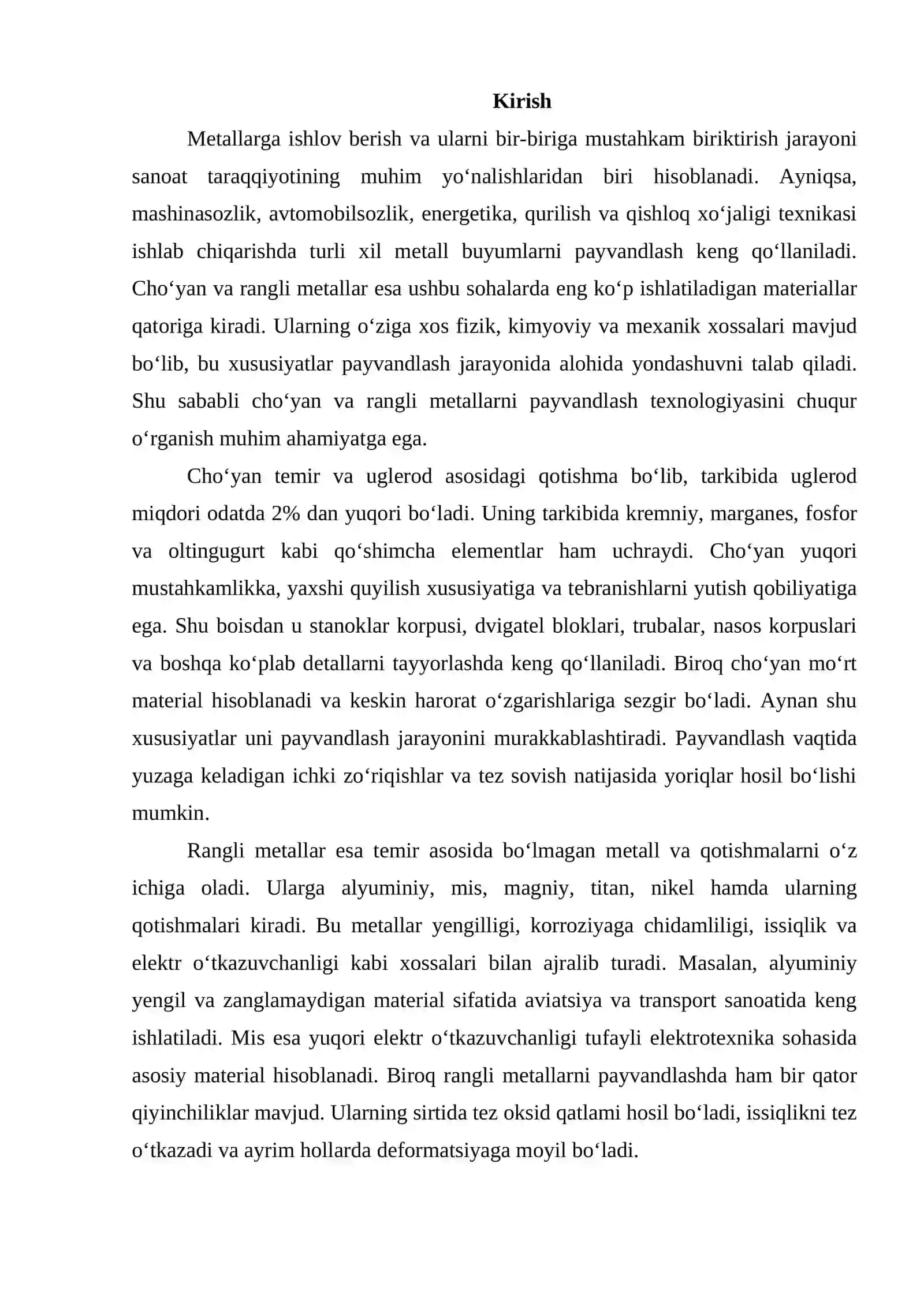 Cho'yan detallarni payvandlash xususiyatlari va usullari 2