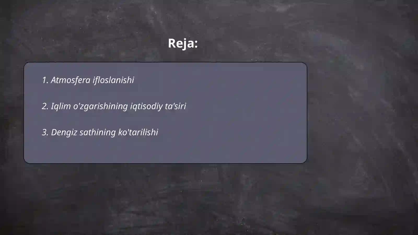 Global miqyosda iqlim özgarishi 2